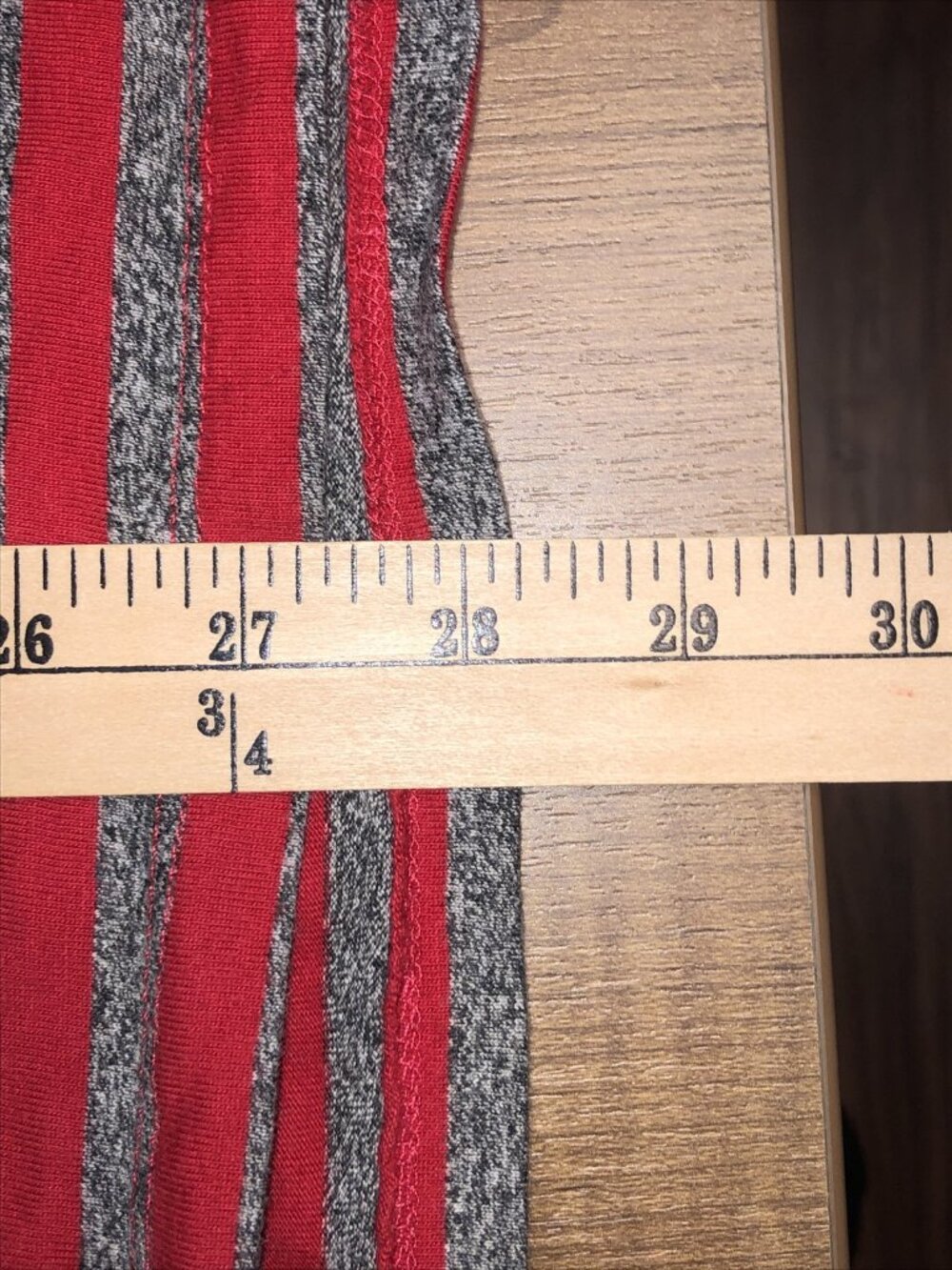 GUESS Originals T-Shirt Medium Red Gray Striped Logo Graphic Short Sleeve Mens - Picture 9 of 10